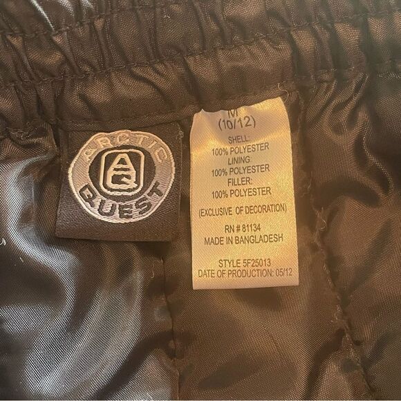 Artic Quest Snow ski pants insulated youth black winter boys girls size M medium - Picture 3 of 3